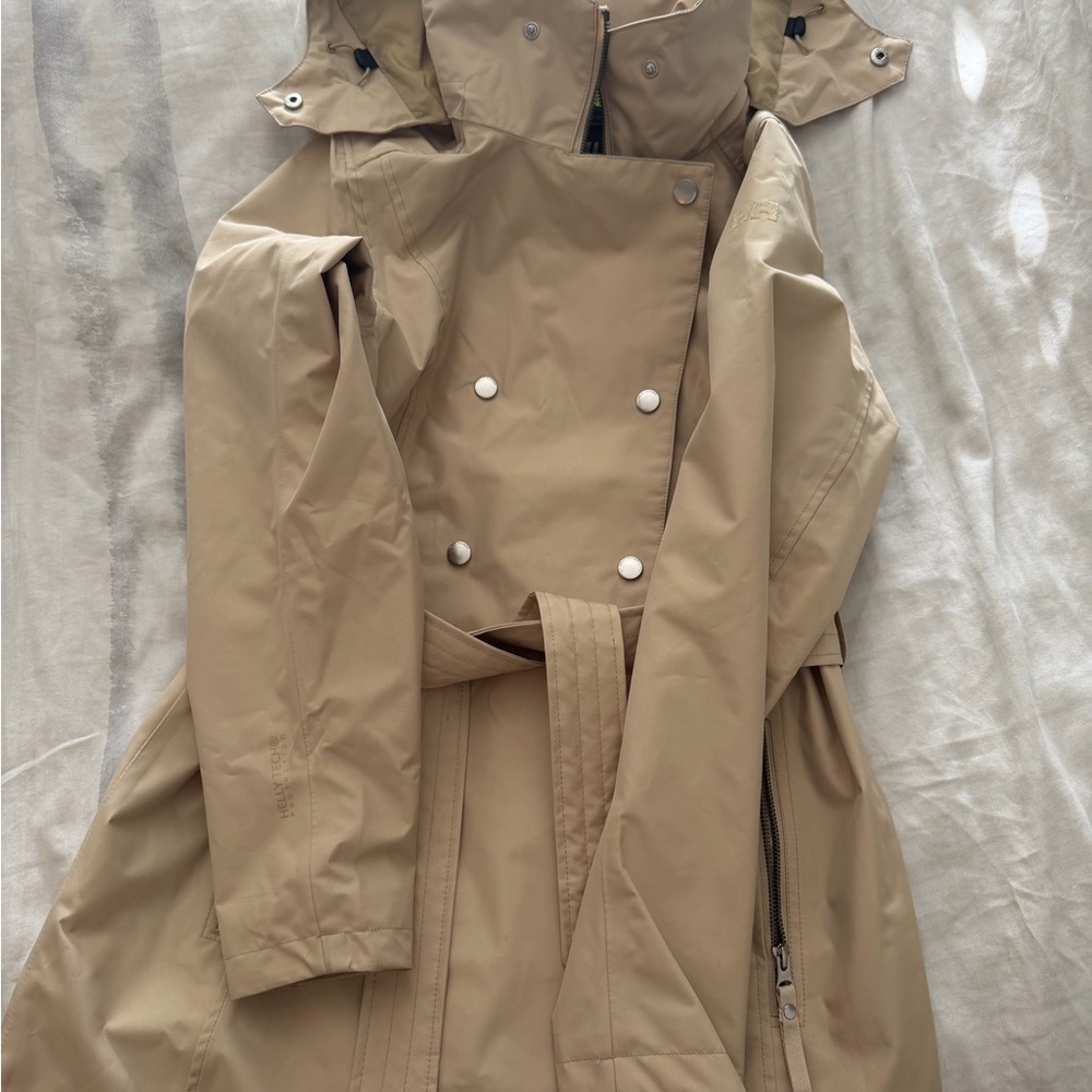 Helly Hansen Tan Double-Breasted Trench Coat